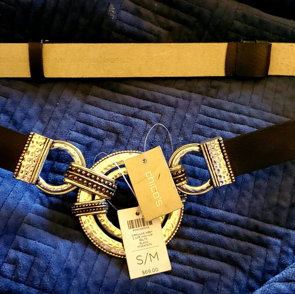 Chico adjustable sling belt Black Silver S/M